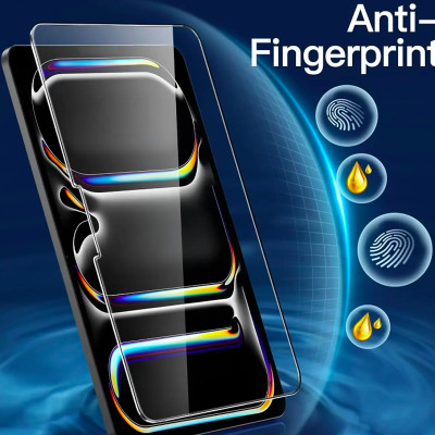 Miếng dán màn hình kính cường lực cho iPad Pro 13 inch M4 2024/ iPad Pro 11 inch M4 2024 (mỏng 0.2 mm, vát cạnh 2.5D, chống trầy, chống va đập - Hàng chính hãng