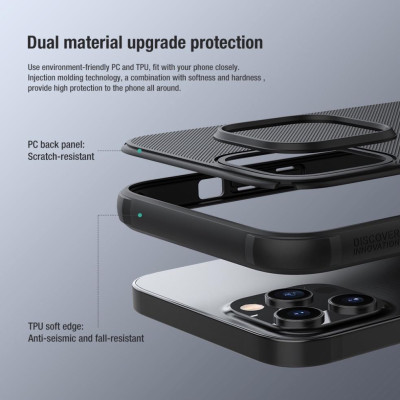 Ốp lưng Nillkin Super Frosted Shield Pro cho iPhone 13 Pro Max / 13 Pro / 13  mỏng chống dấu vân tay và sốc - Hàng Chính Hãng