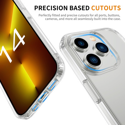 Ốp Lưng PC Hybrid Clear Dành Cho iPhone 14 / iPhone 14 Plus / iPhone 14 Pro / iPhone 14 Pro Max - Hàng Chính Hãng LEEU DESIGN