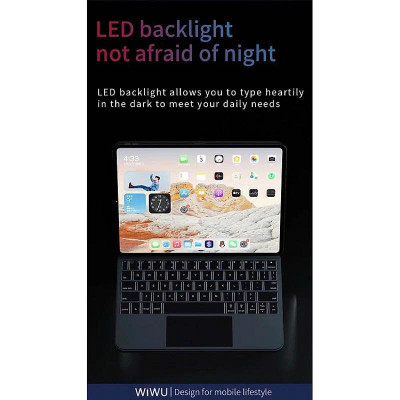 Bàn phím iPad Pro 12.9 / Air 13 inch WiWU Apple Magic Keyboard Trackpad – Bao Da Cao Cấp, Trackpad Thông Minh, Biến iPad Thành Laptop - Hàng nhập khẩu