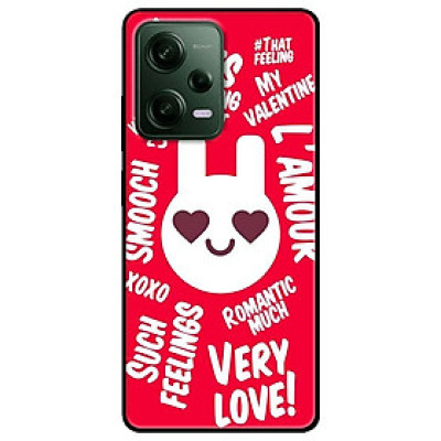 Ốp lưng dành cho Redmi Note 12 - Redmi Note 12 Pro 4G - Redmi Note 12 Pro 5G - Thỏ LOVE Đỏ - Hàng Chính Hãng