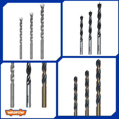 BỘ 9 MŨI KHOAN GỖ, XOẮN ỐC, BÊ TÔNG WTD6B01 WADFOW - HÀNG CHÍNH HÃNG