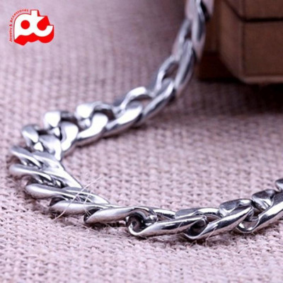 Dây chuyền titan nam cao cấp sang trọng thép không gỉ lặc trangsucpt kích cỡ 9mm màu trắng PTDCNA02
