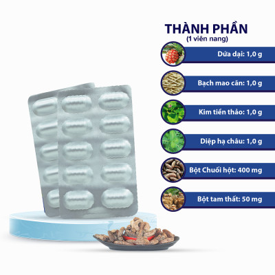 Thông tiểu Lạc Hồng Hoa Việt - Hỗ trợ giảm sỏi đường tiết niệu Hộp 10 viên