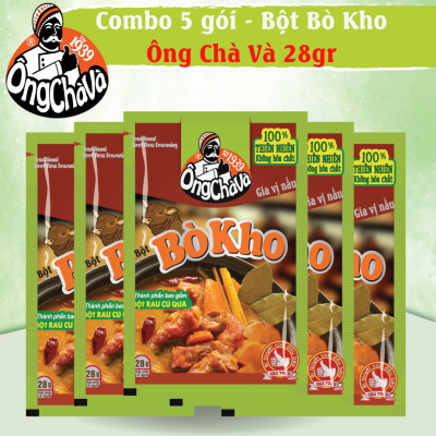 Combo 5 Túi Bột Bò Kho Ông Chà Và 28g (Traditional Beef Stew Seasoning)