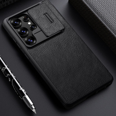 Bao Da Chính Hãng Nillkin Qin Dành Cho Samsung Galaxy S25 Ultra Cao Cấp, Có Ngăn Chứa Thẻ - Hàng chính hãng