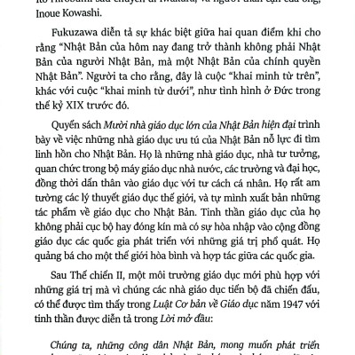 Mười Nhà Giáo Dục Lớn Của Nhật Bản Hiện Đại - Một Cách Nhìn Nhật Bản - Bìa Cứng