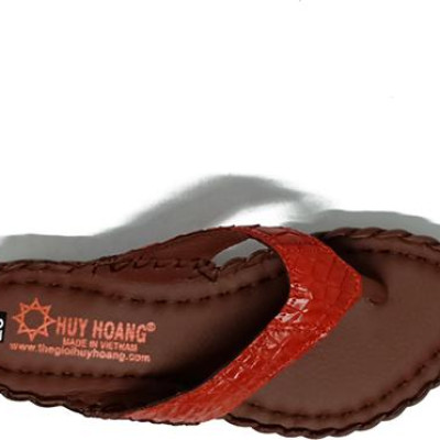 Dép nữ Huy Hoàng da cá sấu màu đỏ tươi HT7244