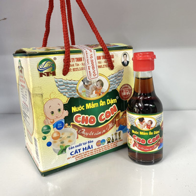 Combo 4 chai Nước mắm ăn dặm cho bé chai 50ml, "Nhiều cá ít muối"