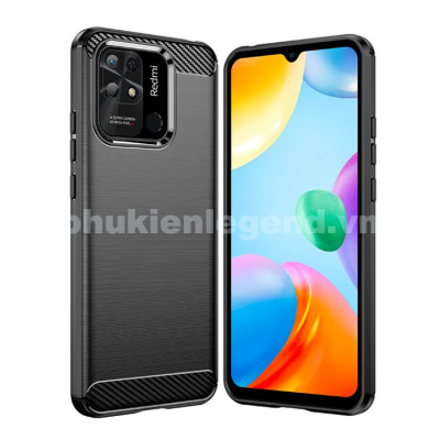 Ốp lưng dành cho Xiaomi Poco C40 , Redmi 10C chống sốc vân sợi cacbon - Hàng nhập khẩu