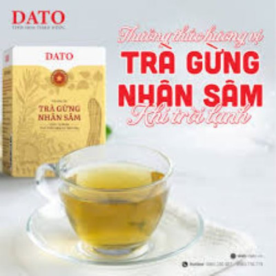 Trà gừng nhân sâm DATO, trà gừng hòa tan. giảm ho, cảm lạnh, làm ấm cơ thể, tăng sức đề kháng.