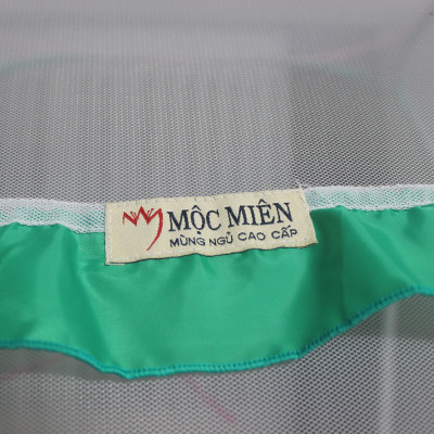 Mùng Chụp Màn Chụp Tự Bung Đỉnh Rộng Cao Cấp 1m8x2m có viền chân - Mộc Miên ( có 2 Cửa)