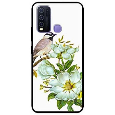 Ốp lưng dành cho Vivo Y30 - Y30i - Y50 mẫu Chim Đậu Cành Hoa Trắng