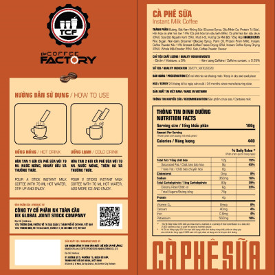 Combo 3 Hộp Cà Phê Sữa Hòa Tan The Coffee Factory