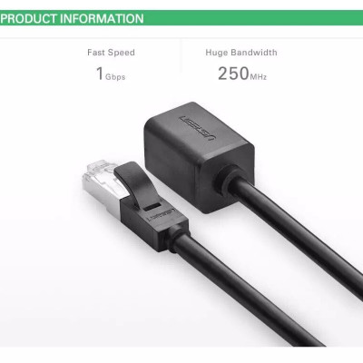 Ugreen UG11283NW112TK 5M màu Đen Cáp nối dài Ethernet CAT6 FTP RJ45 - HÀNG CHÍNH HÃNG