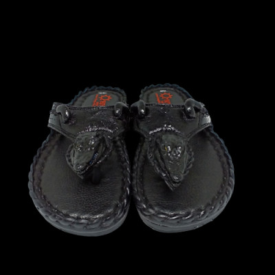 HC7237-38-39-46 - Dép nam Huy Hoàng đầu cá sấu màu đen, vàng bò, nâu đỏ, nâu đất