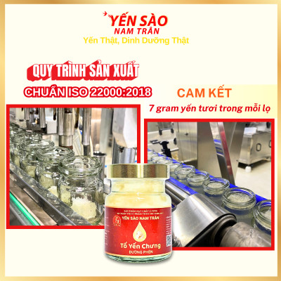 [Combo 2 Hộp] Yến Chưng Đường Phèn NAM TRÂN 7 gram Tổ Yến Tươi, Bồi bổ sức khoẻ. Hộp ( 6 lọ x 70 ml)