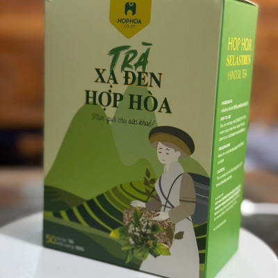 Trà Xạ Đen Hợp Hòa - Xạ đen + Cỏ Ngọt - 50 túi lọc - Giải độc mát gan, ngăn ngừa ung thư.
