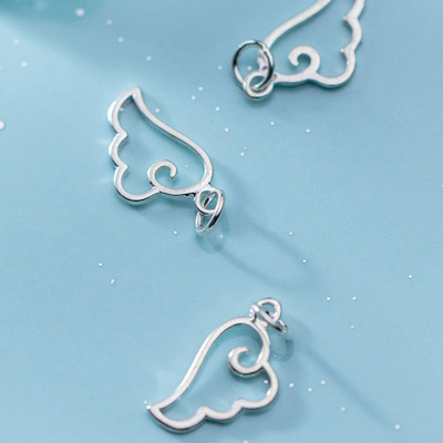 Combo 4 cái charm bạc cánh thiên thần treo - Ngọc Quý Gemstones
