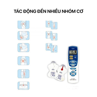 Máy Xung Điện OMRON HV-F128 Với 12 Chế Độ Tự Động Theo Từng Vùng Cơ, Bảo Hành 1 Năm