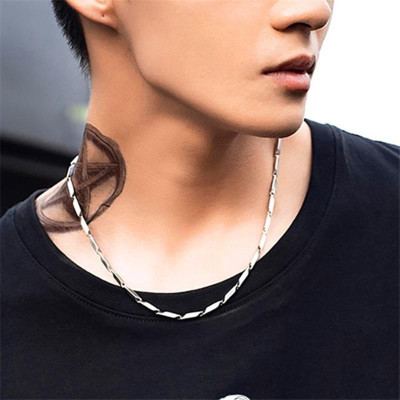 Dây chuyền cao cấp đẹp nam titan sang trọng inox thép không gỉ hỏa tiển trơn trangsucpt 4mm PTDCNA14