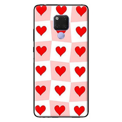 Ốp in cho Huawei Mate 20 Trái TIm Ô Vuông - Hàng chính hãng