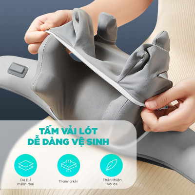 Máy Massage Cổ Vai Gáy KINGTECH S6, Masage Shiatsu 3d, Nhiệt Hồng Ngoại, Tích Điện, Matxa Nhiều Vị Trí - Chính Hãng