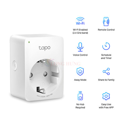 Ổ cắm Wi-Fi TP-Link Tapo Mini Smart Wifi Socket P100 - Hàng chính hãng