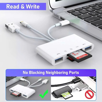 Đầu Đọc Thẻ Nhớ SD TF Micro SD Chân Type C Type A USB 3.0 Dùng Cho iPhone, iPad, Điện Thoại Android, Máy Tính, PC, Laptop, Máy Ảnh – Hàng Nhập Khẩu