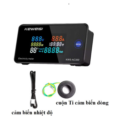 Thiết Bị Công Tơ Điện Tử 6 Trong 1 - Đo Công Suất, Cường Độ, Điện Áp AC Chính Xác