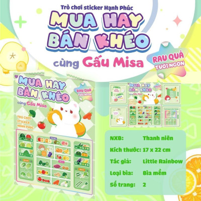 Sách - Mua Hay Bán Khéo Cùng Gấu Misa Rau Quả Tươi Ngon (Hơn 60 Stickers) - Megabook