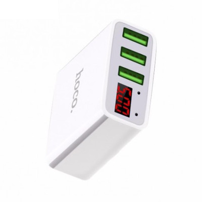 Cốc sạc hoco C15 3 cổng - HÀNG CHÍNH HÃNG