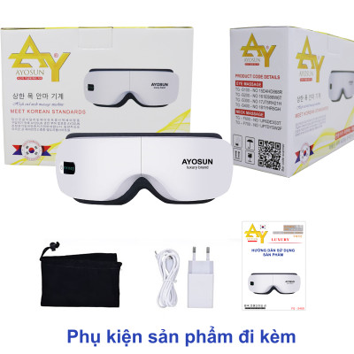 Máy Mát Xa Xông Hơi Cho Mắt aYosun Hàn Quốc Massage Tích Hợp Bluetooth Nghe Nhạc Thư Giãn