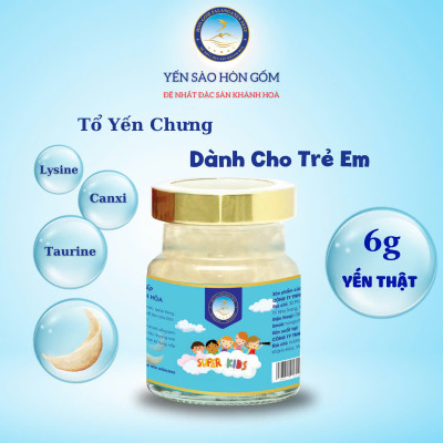 [Hộp QT 6 Hũ] Tổ Yến Chưng Cao Cấp Dành Cho Trẻ Em - Yến Sào Hòn Gốm Chính Hiệu Khánh Hoà - HGK NEST