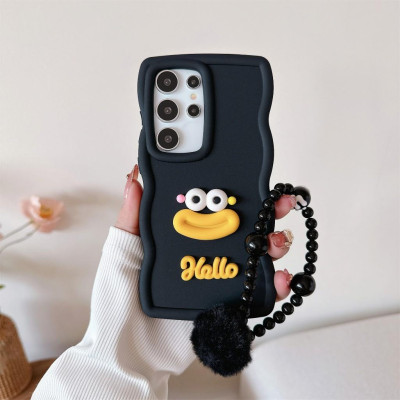Ốp Lưng Cho Galaxy S25 Ultra / S24 Ultra / S23 Ultra / S22 Ultra Hello Bằng Silicon Kèm Phụ Kiện Cầm Tay - BUM STORE