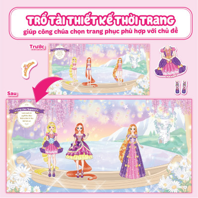 Combo 3 cuốn Sách thời trang công chúa (12 trang stickers)