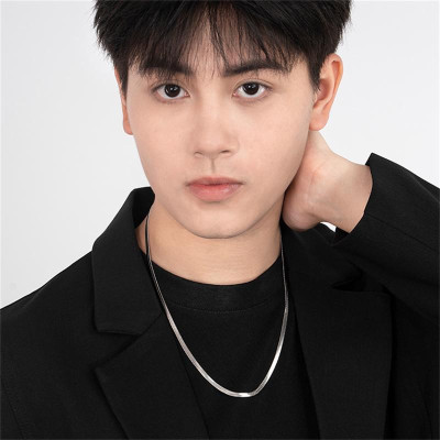 Dây Chuyền Xương Rắn Thép Titan, Thời Trang Và Tối Giản, Dành Cho Nam Giới, Phụ Kiện Hip-Hop