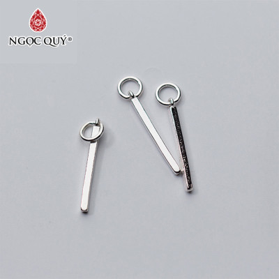 Combo 2 cái charm bạc thanh dài treo - Ngọc Quý Gemstones