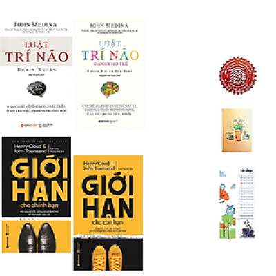 Combo Luật Trí Não Của John Medina ( Luật Trí Não + Luật Trí Não Dành Cho Trẻ) +Combo Giới Hạn Cho Chính Bạn + Giới Hạn Cho Con Bạn (Tặng kèm sổ tay xương rồng + BOOKMARK Cú mèo)