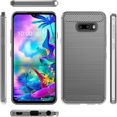 Ốp lưng chống sốc vân kim loại cho LG V50s / LG G8X hiệu Likgus (chuẩn quân đội, chống va đập, chống vân tay) - Hàng nhập khẩu