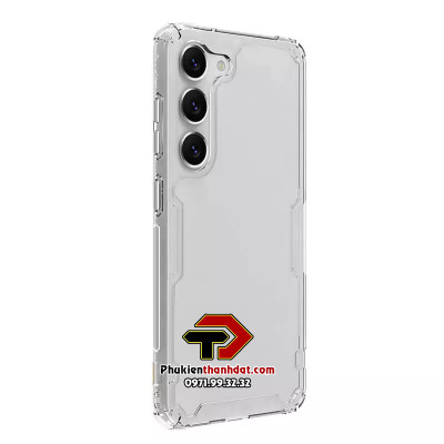 Ốp lưng trong suốt cho SamSung Galaxy S23 5G chính hãng Nillkin Nature TPU Pro Case, chống sốc tốt - Hàng chính hãng