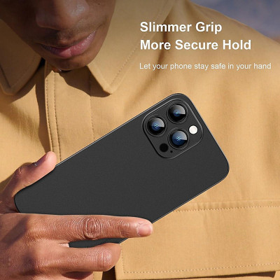 Ốp lưng nhám siêu mỏng 0.3mm cho iPhone 15, 15 Plus, 15 Pro, 15 Pro Max hiệu Memumi Slim - mặt lưng chống trượt, chống bám bẩn - Hàng chính hãng