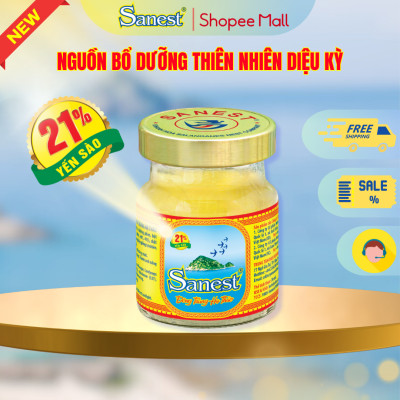  NEW [ Combo 10 lọ] Nước Yến sào Khánh Hòa Sanest 21% - Đông Trùng Hạ Thảo