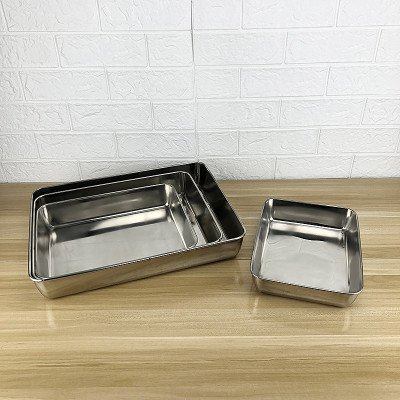 KHAY INOX 304 SÂU CAO CẤP – THIẾT KẾ HIỆN ĐẠI, BỀN BỈ & TIỆN DỤNG - KHAY INOX 304 CHỮ NHẬT NHIỀU SIZE,