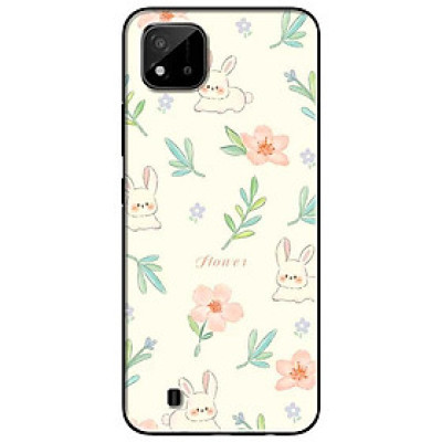 Ốp lưng cho Realme 9i - Realme 10 - C11 2021 - C65 4G - C67 - C20 - Poco X6 5G - Hoạ Tiết Thỏ Hoa Hồng - Hàng Chính Hãng