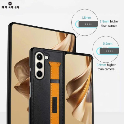 Ốp Lưng Da cho SAMSUNG Z Fold 7 Bảo Vệ 360° hiệu RAVAKA bảo vệ toàn diện bền đẹp