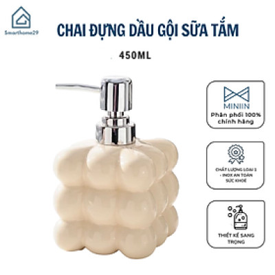 Chai Đựng Dầu Gội / Sữa Tắm Dạng Nhấn Tiện Dụng Cho Khách Sạn, Nhà Vệ Sinh Lọ Chiết Dầu Gội Lọ Chiết Mỹ Phẩm - HÀNG CHÍNH HÃNG MINIIN