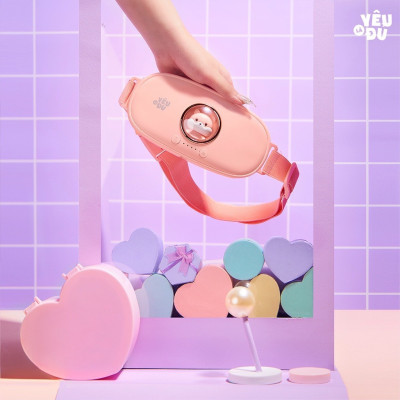 Máy massage chườm nóng giảm   bụng kinh nguyệt, Đai matxa tan mỡ bụng làm ấm nhiệt hồng ngoại rung tan mỡ toàn thân