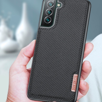 Ốp lưng dành cho Samsung Galaxy S22 Plus Dux Ducis Fino dệt sợi Nylon siêu bền - Hàng nhập khẩu