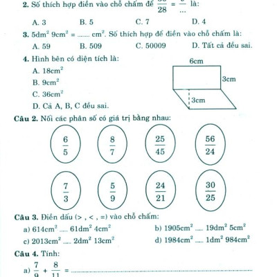 100 Đề Kiểm Tra Định Kì Toán 4 - Tập 2 - Có Đáp Án Và Lời Giải (Biên Soạn Theo Chương Trình Gdpt Mới)